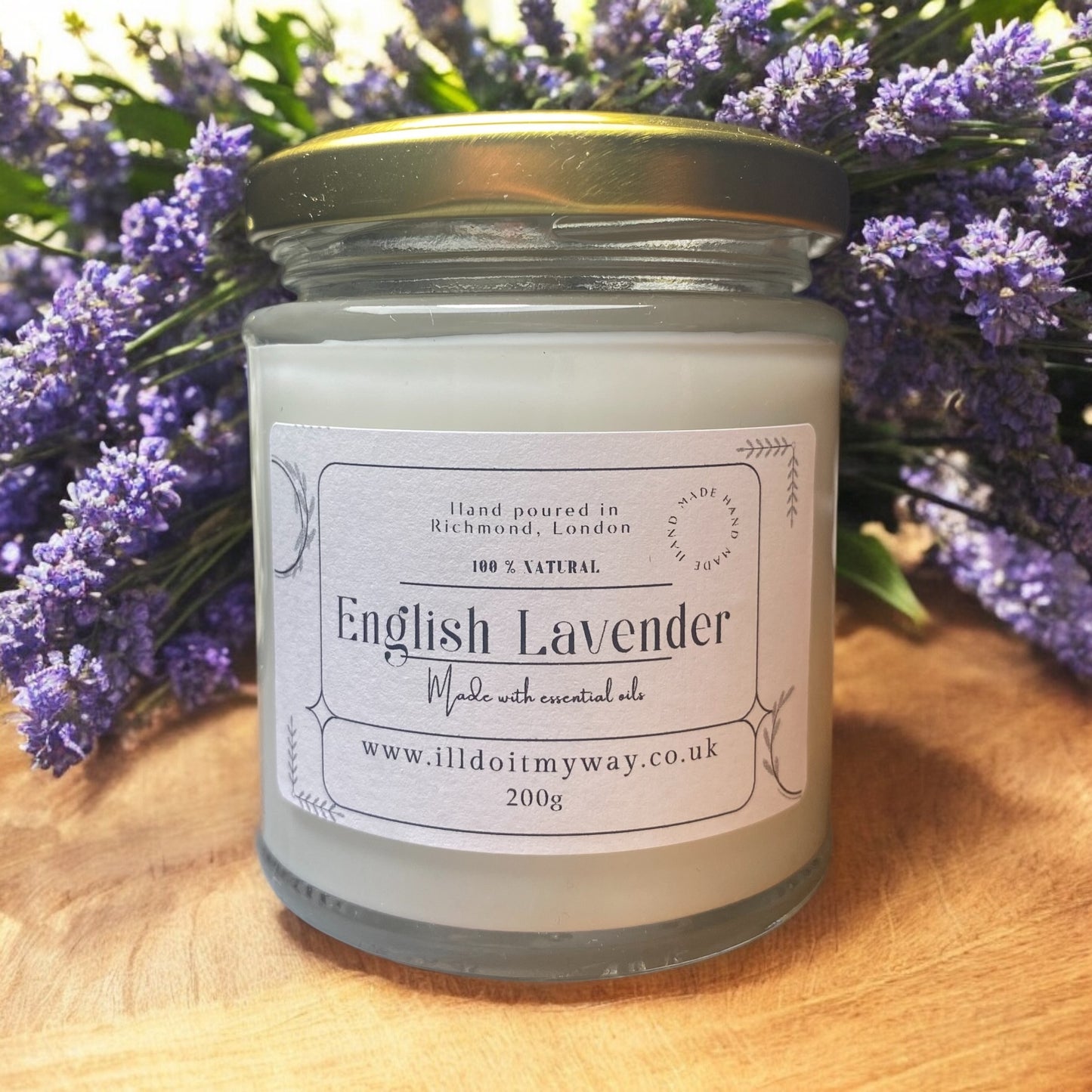 English lavender soy wax candle